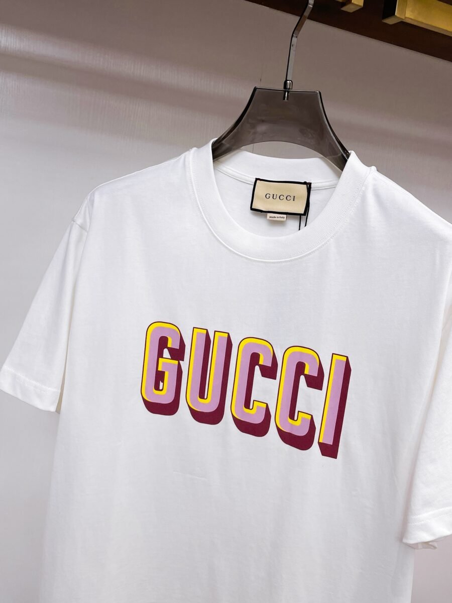 Gucci ~ Official counter synchronous update ~ The NEW high-end version of the T-shirt 🔥🔥 Heavy introduction of 300 grams of high density/小玲 - Image 5