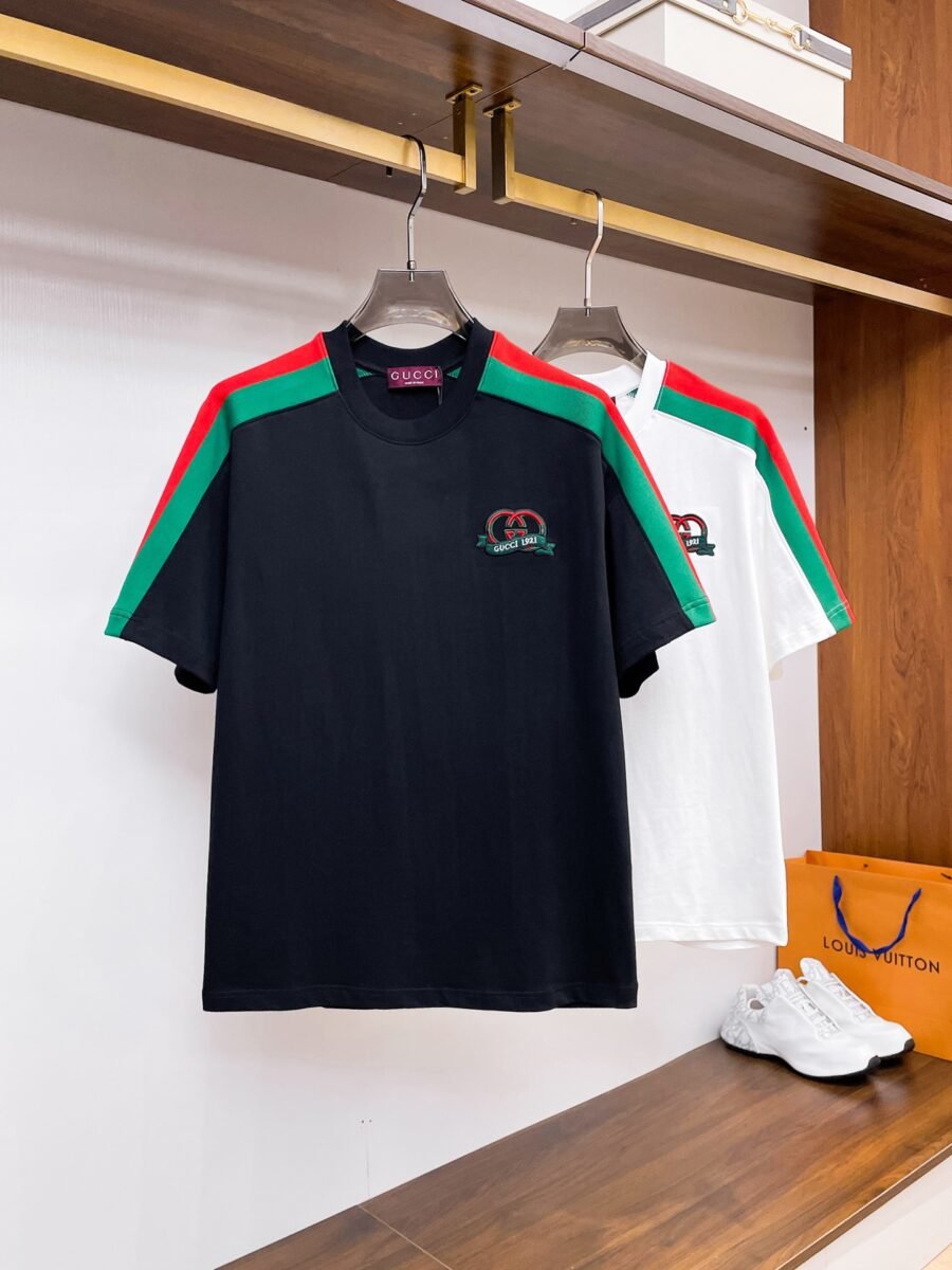Gucci ~ Official counter synchronous update ~ The NEW high-style short-sleeved T-shirt 🔥🔥 Heavy launch thickened 300g high density/小玲