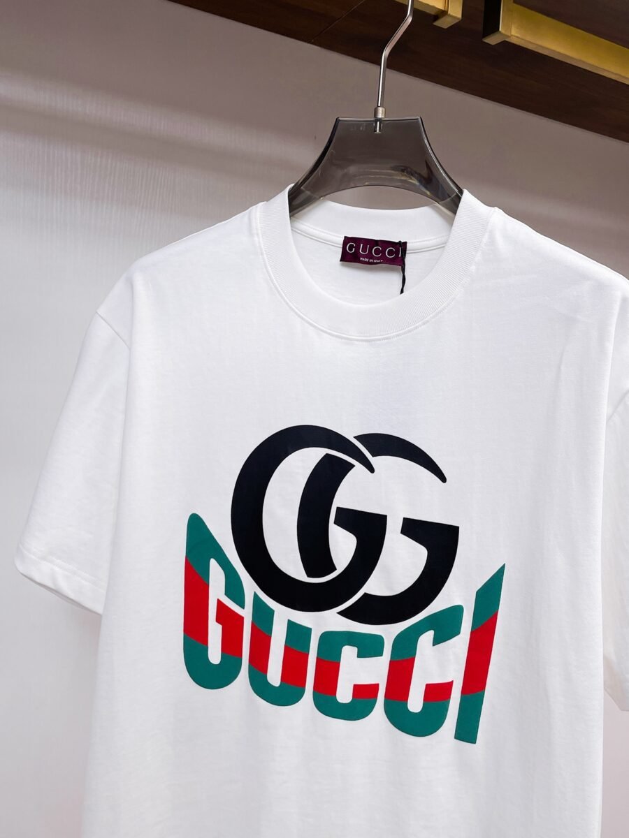 Gucci ~ Official counter synchronous update ~ The NEW high-style short-sleeved T-shirt 🔥🔥 Heavy launch thickened 300g high density/小玲 - Image 5