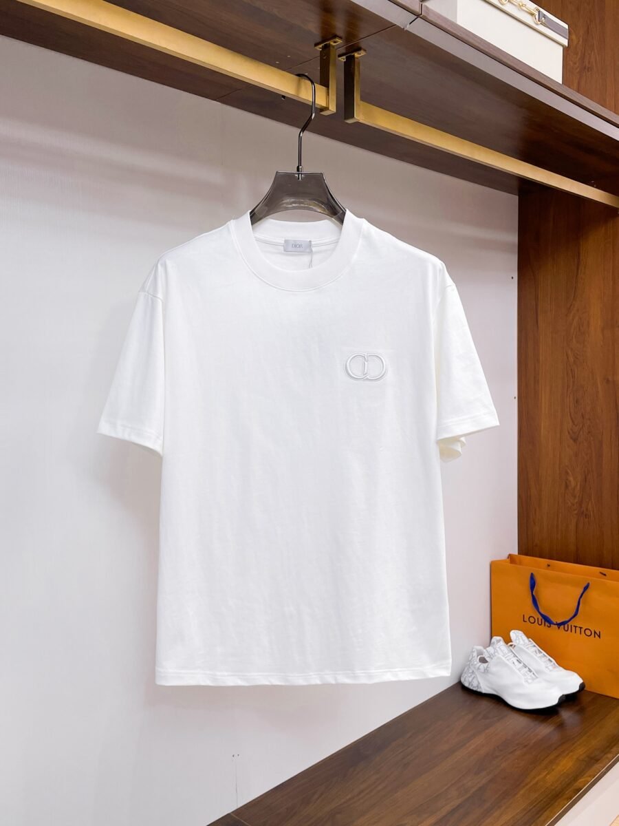 Dior ~ Official counter synchronous update ~ The NEW high-style short-sleeved T-shirt 🔥🔥 Heavy launch thickened 300g high density/小玲 - Image 4