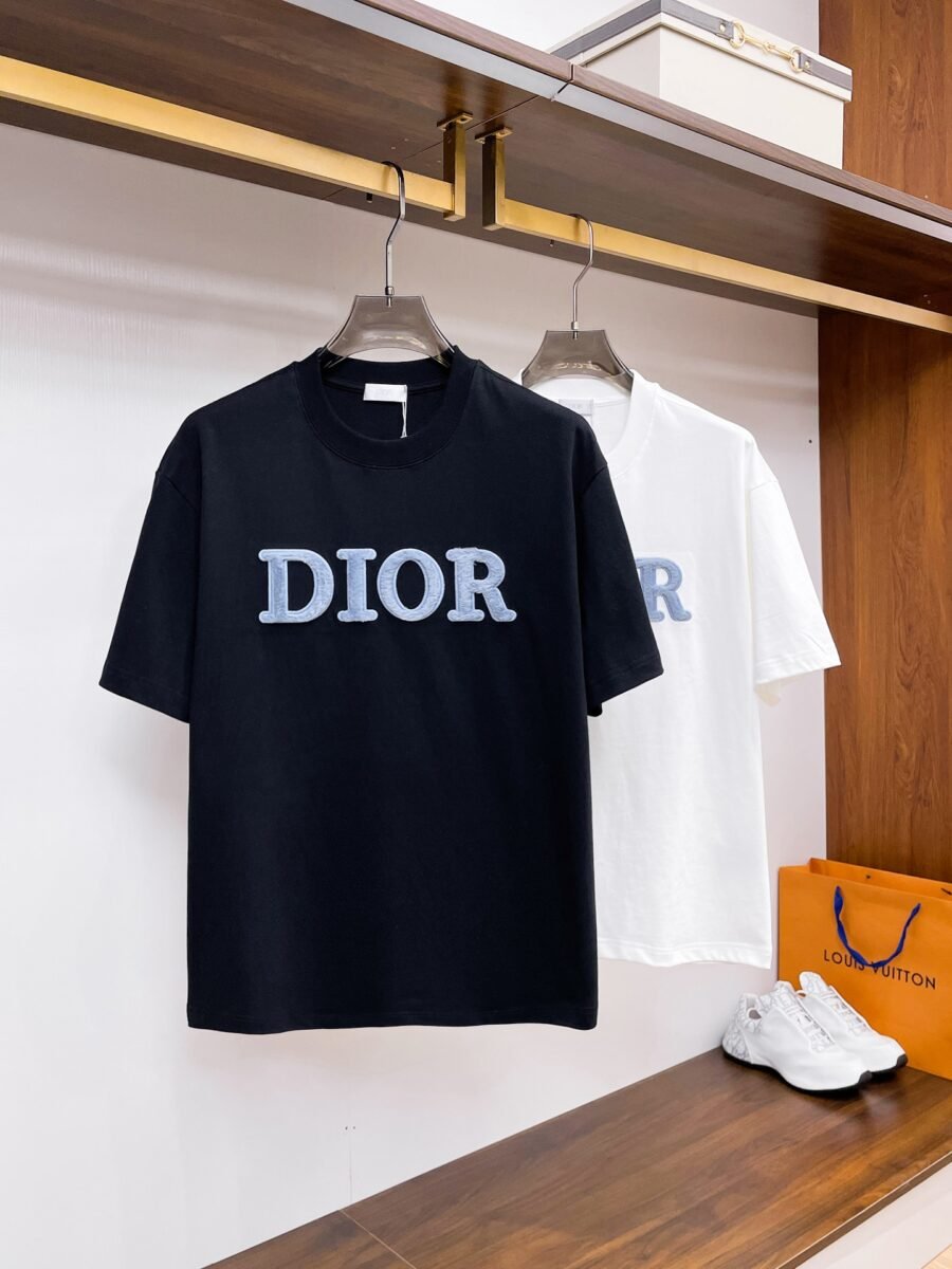 Dior ~ Official counter synchronous update ~ The NEW high-style short-sleeved T-shirt 🔥🔥 Heavy launch thickened 300g high density/小玲