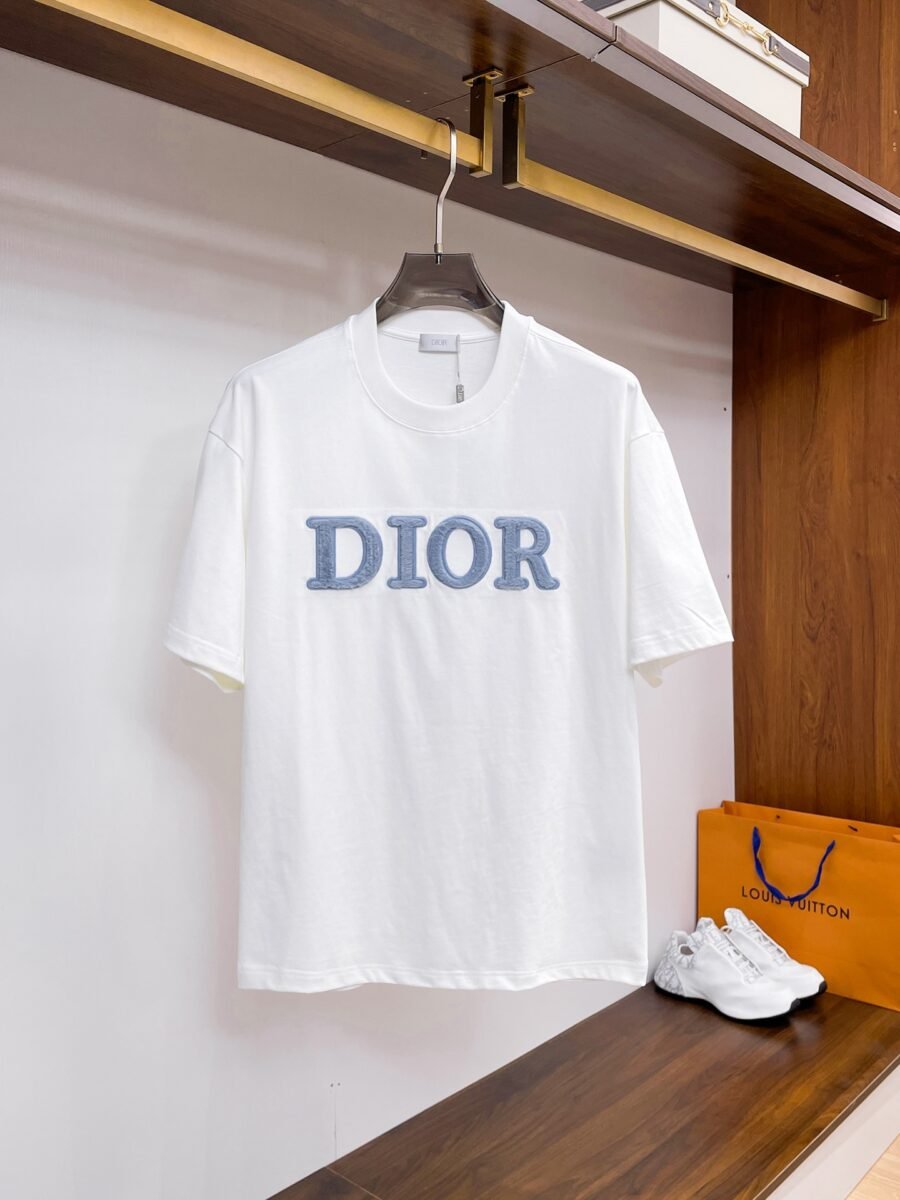Dior ~ Official counter synchronous update ~ The NEW high-style short-sleeved T-shirt 🔥🔥 Heavy launch thickened 300g high density/小玲 - Image 4
