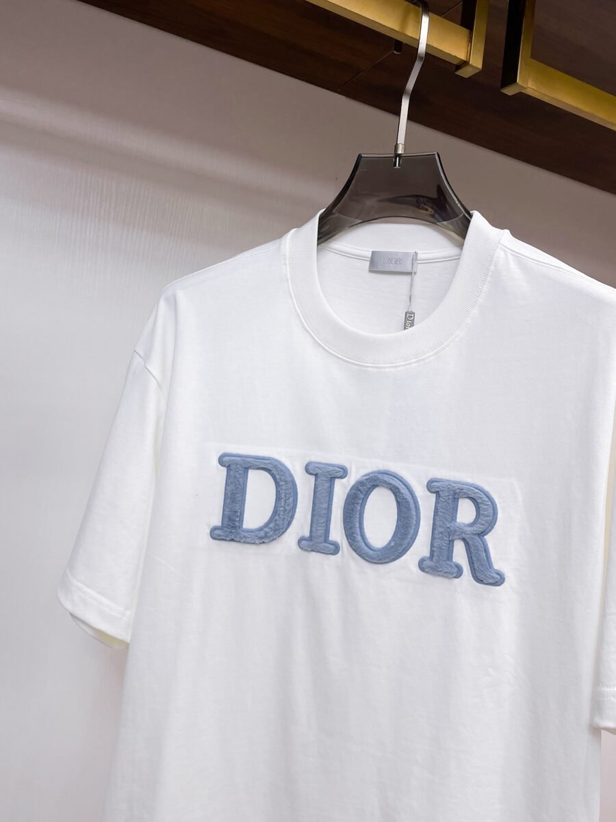 Dior ~ Official counter synchronous update ~ The NEW high-style short-sleeved T-shirt 🔥🔥 Heavy launch thickened 300g high density/小玲 - Image 5