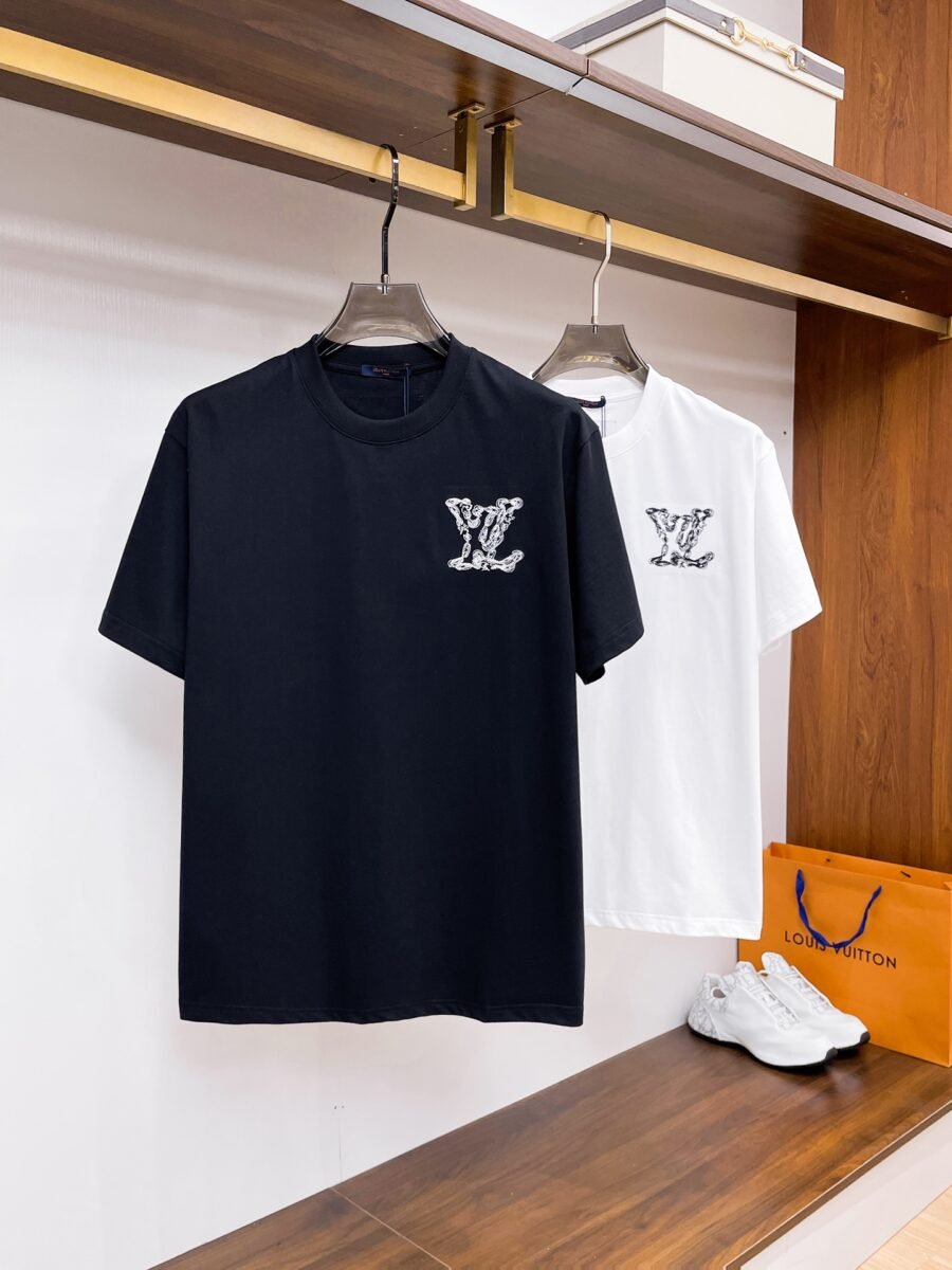 Louis Vuitton ~ Official counter synchronous update ~ The NEW high-style short-sleeved T-shirt 🔥🔥 Heavy launch thickened 300g high density/小玲