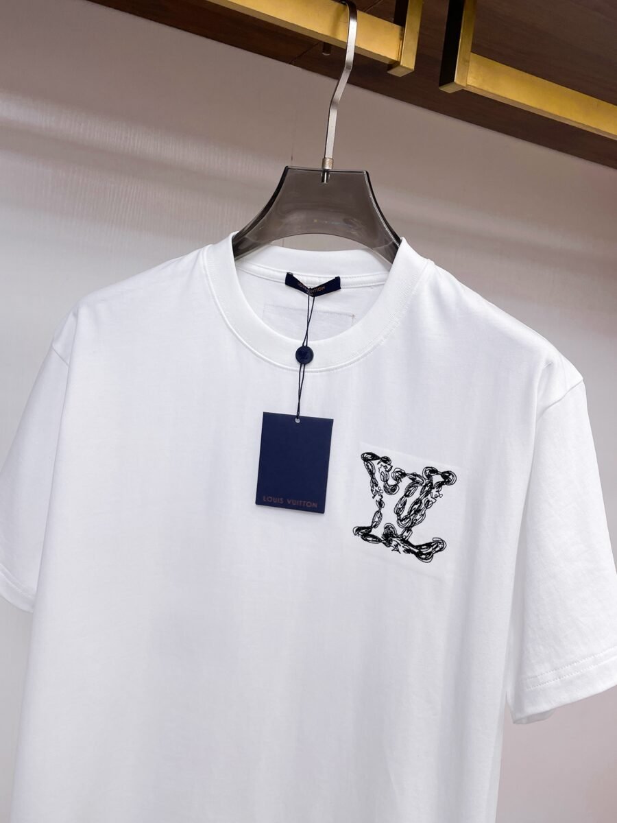 Louis Vuitton ~ Official counter synchronous update ~ The NEW high-style short-sleeved T-shirt 🔥🔥 Heavy launch thickened 300g high density/小玲 - Image 6