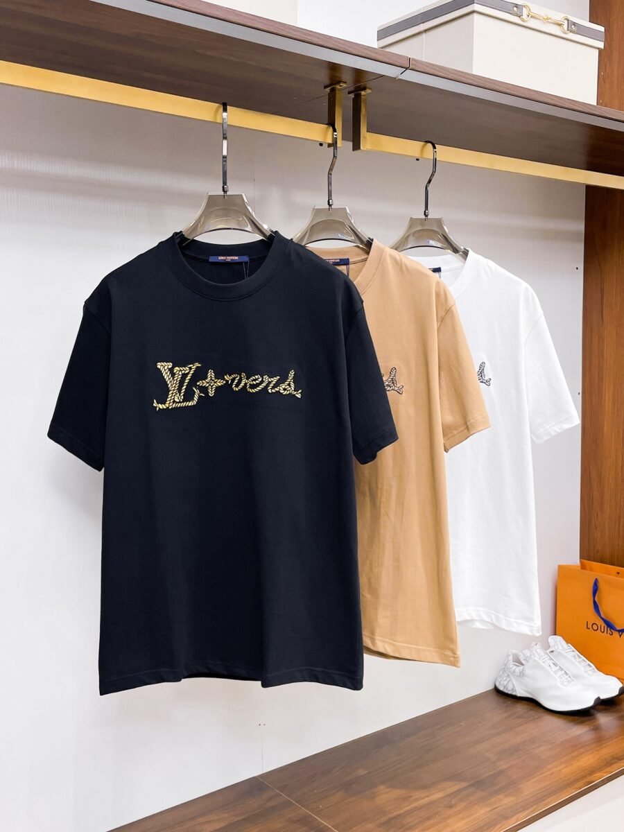 Louis Vuitton ~ Official counter synchronous update ~ The NEW high-style short-sleeved T-shirt 🔥🔥 Heavy launch thickened 300g high density/小玲