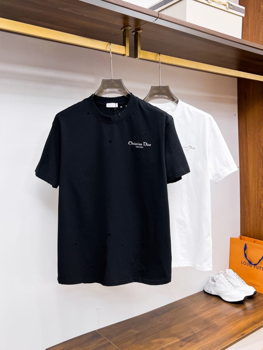 Dior ~ Official counter synchronous update ~ The NEW high-style short-sleeved T-shirt 🔥🔥 Heavy launch thickened 280g high density/小玲