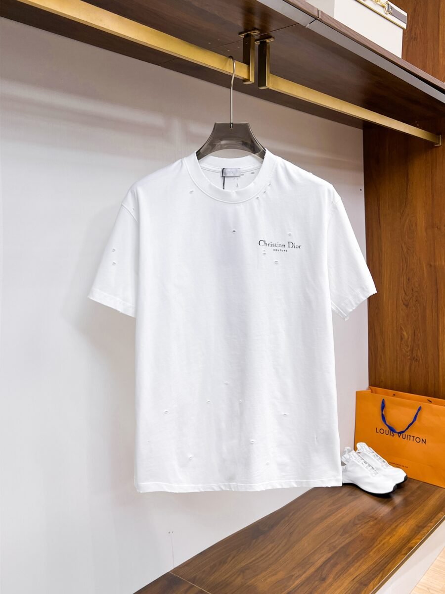 Dior ~ Official counter synchronous update ~ The NEW high-style short-sleeved T-shirt 🔥🔥 Heavy launch thickened 280g high density/小玲 - Image 4