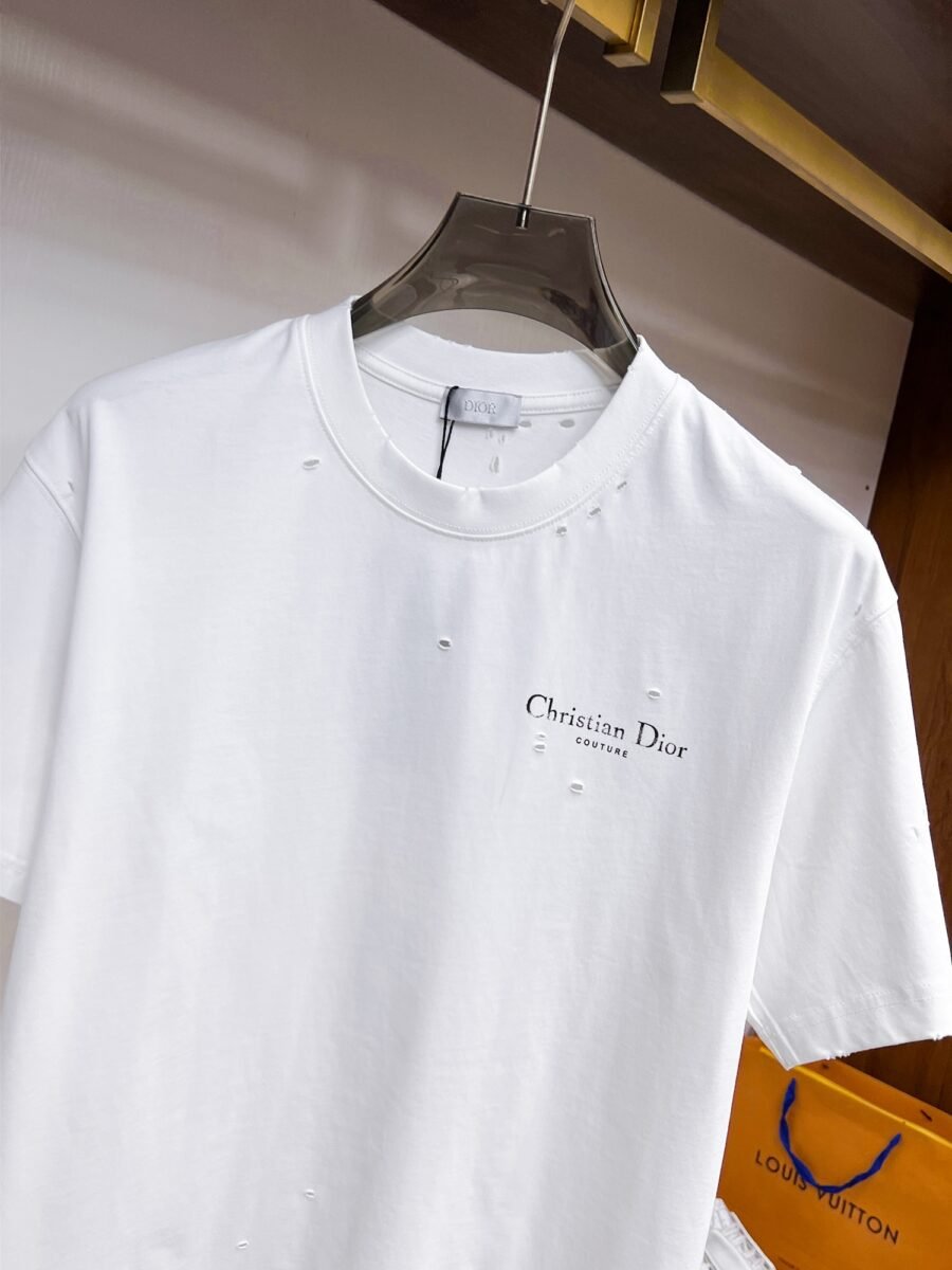 Dior ~ Official counter synchronous update ~ The NEW high-style short-sleeved T-shirt 🔥🔥 Heavy launch thickened 280g high density/小玲 - Image 6