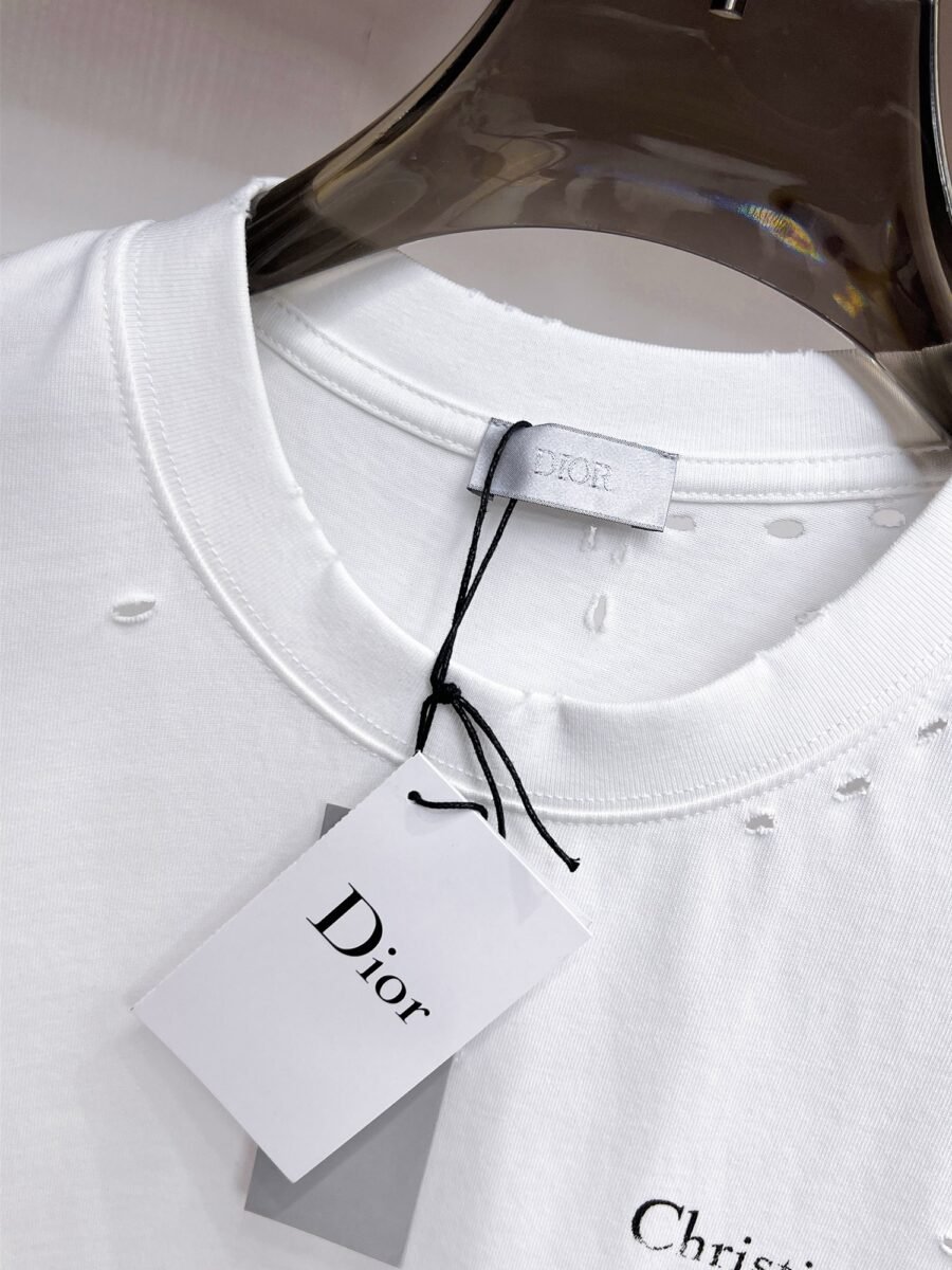 Dior ~ Official counter synchronous update ~ The NEW high-style short-sleeved T-shirt 🔥🔥 Heavy launch thickened 280g high density/小玲 - Image 8