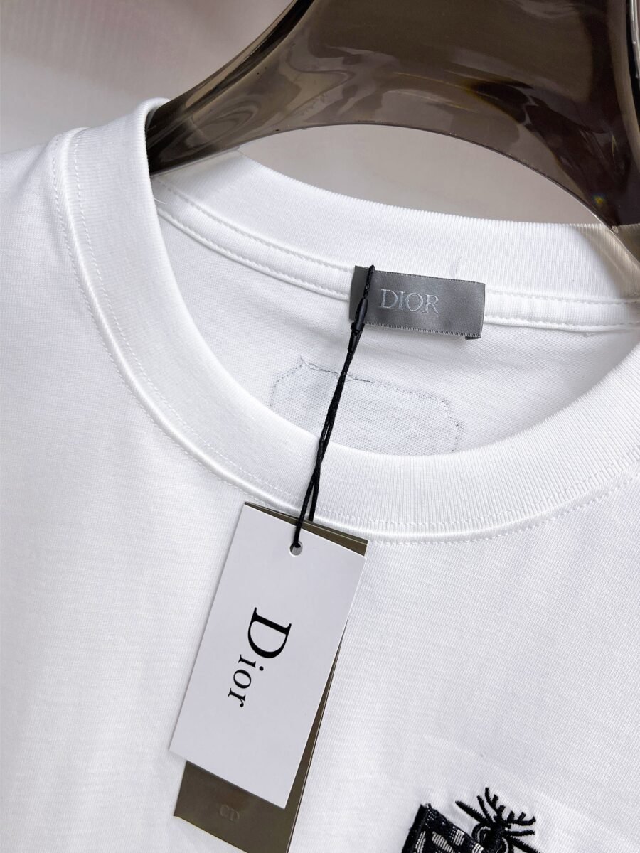 Dior ~ Official counter synchronous update ~ The NEW high-style short-sleeved T-shirt 🔥🔥 Heavy launch thickened 300g high density/小玲 - Image 8