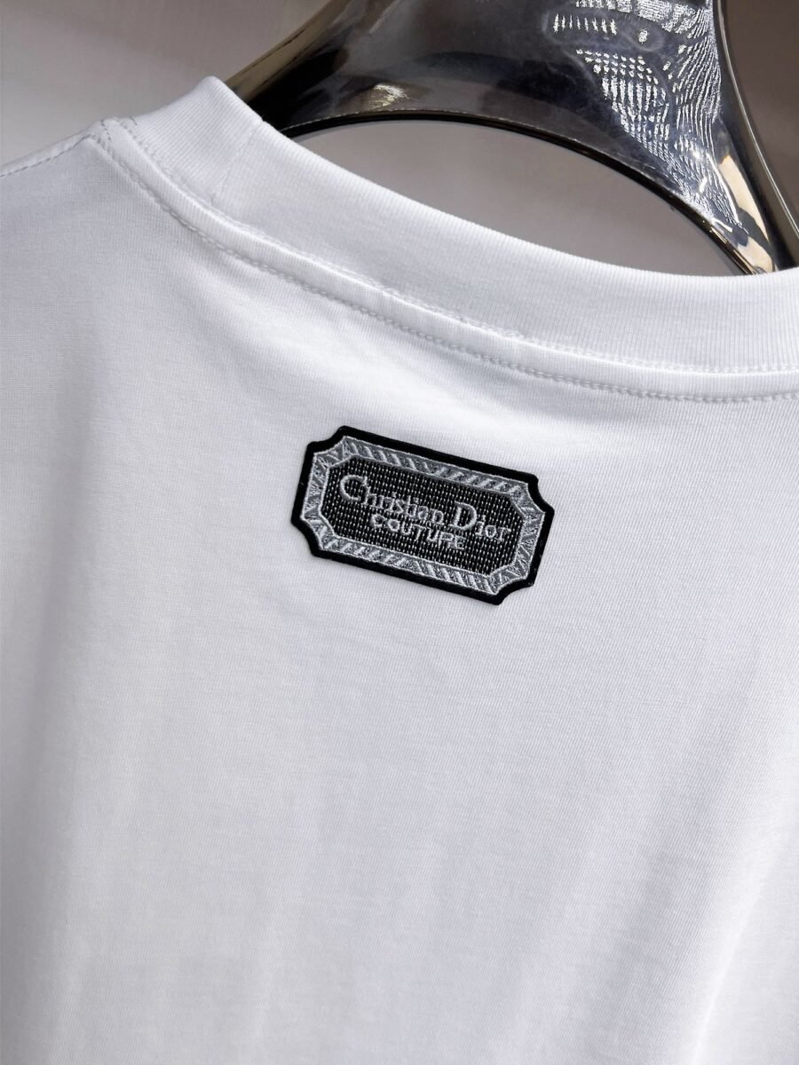 Dior ~ Official counter synchronous update ~ The NEW high-style short-sleeved T-shirt 🔥🔥 Heavy launch thickened 300g high density/小玲 - Image 9