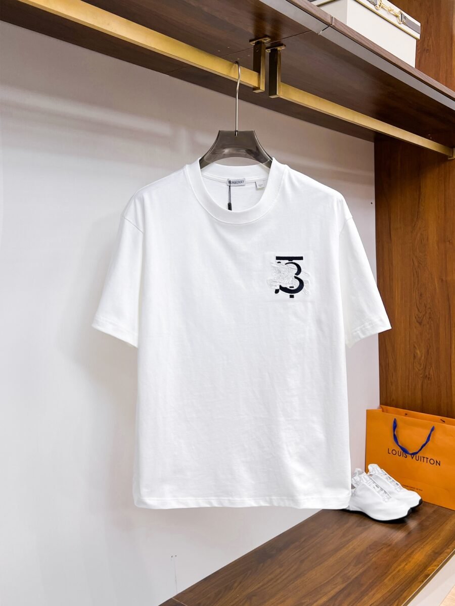 Burberry ~ Official counter synchronous update ~ The NEW high-style short-sleeved T-shirt 🔥🔥 Heavy launch thickened 300g high density/小玲 - Image 4