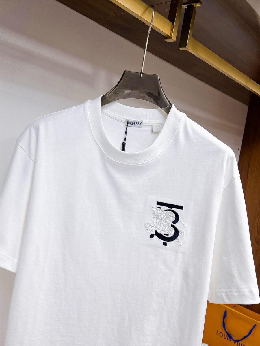 Burberry ~ Official counter synchronous update ~ The NEW high-style short-sleeved T-shirt 🔥🔥 Heavy launch thickened 300g high density/小玲 - Image 5
