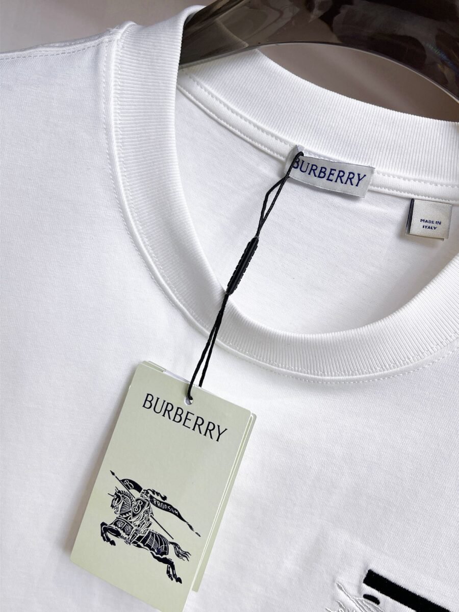 Burberry ~ Official counter synchronous update ~ The NEW high-style short-sleeved T-shirt 🔥🔥 Heavy launch thickened 300g high density/小玲 - Image 8