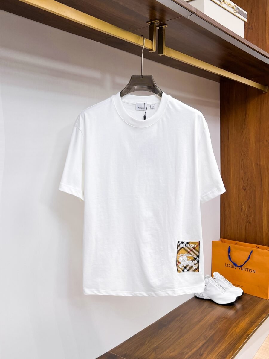 Burberry ~ Official counter synchronous update ~ The NEW high-style short-sleeved T-shirt 🔥🔥 Heavy launch thickened 300g high density/小玲 - Image 4