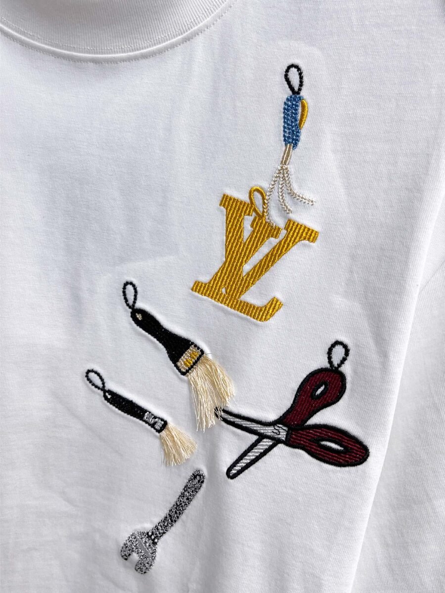 Louis Vuitton ~ Official counter synchronous update ~ The NEW high-style short-sleeved T-shirt 🔥🔥 Heavy launch thickened 300g high density/小玲 - Image 6