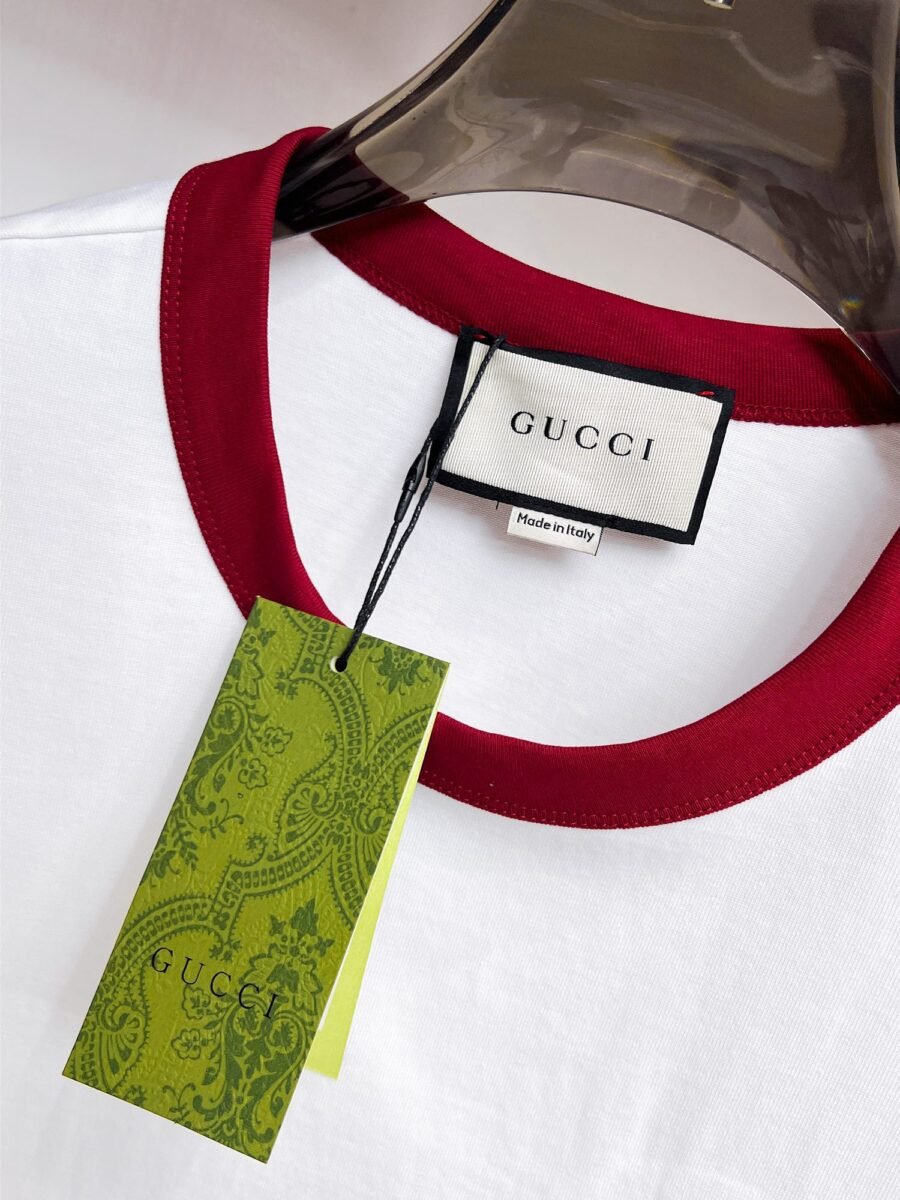 Gucci ~ Official counter synchronous update ~ The NEW high-style short-sleeved T-shirt 🔥🔥 Heavy launch thickened 300g high density/小玲 - Image 7