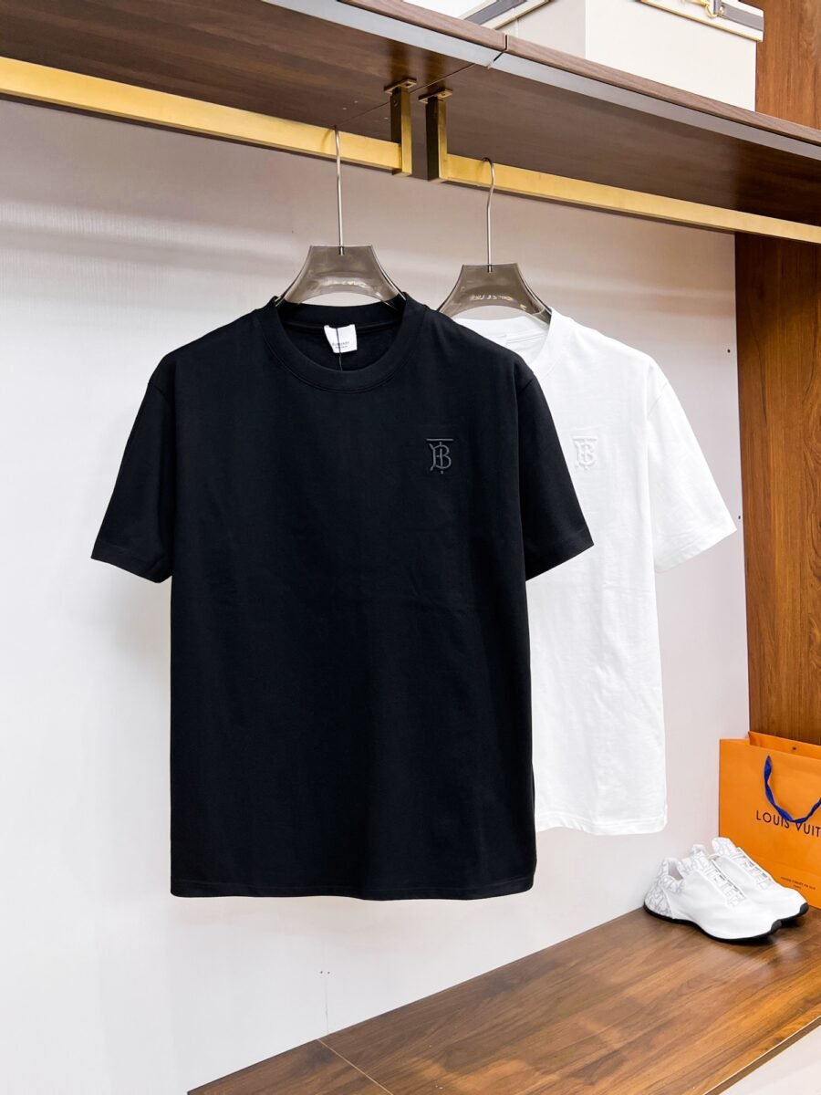 Burberry ~ Official counter synchronous update ~ The NEW high-style short-sleeved T-shirt 🔥🔥 Heavy launch thickened 300g high density/小玲