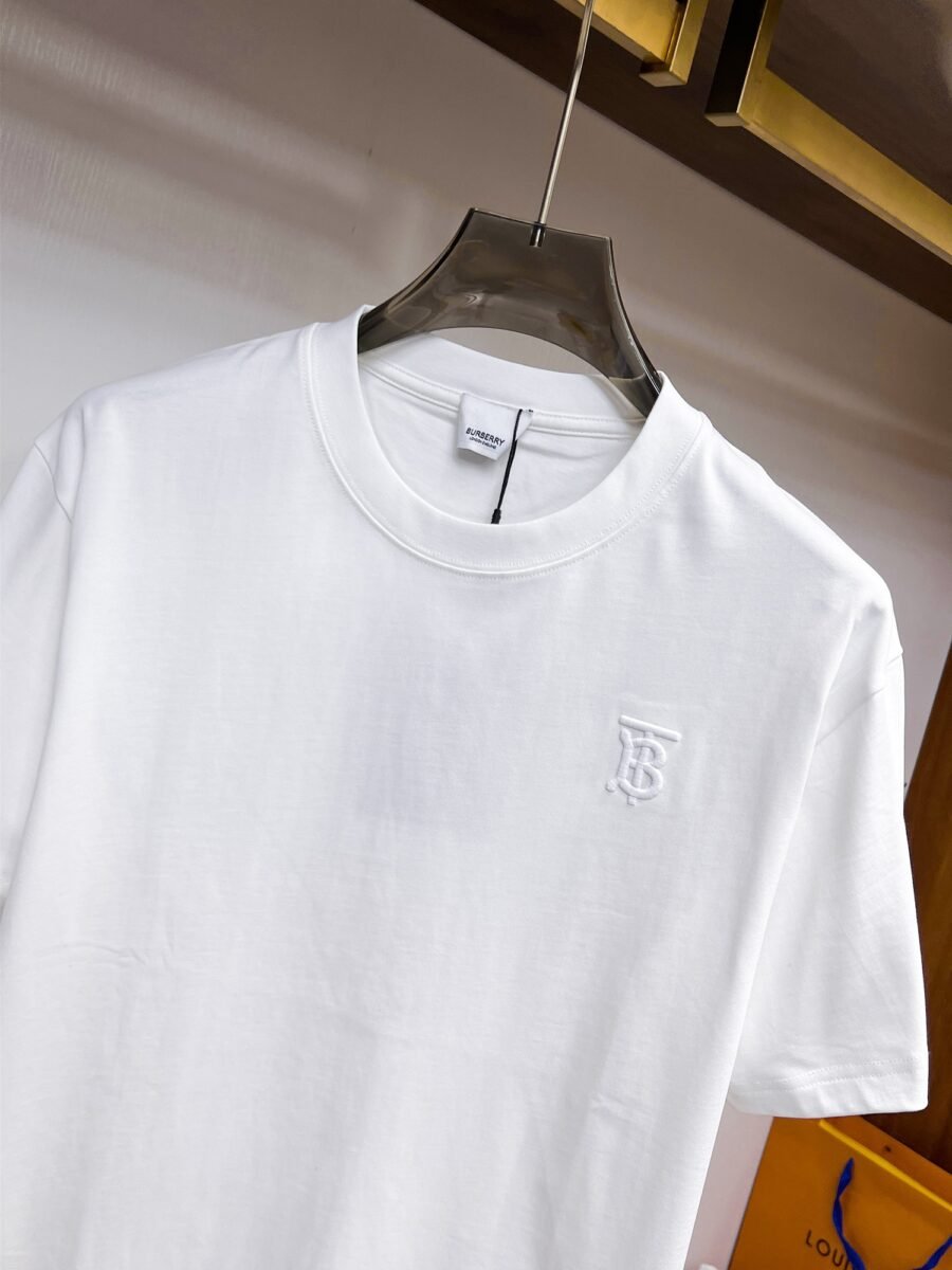 Burberry ~ Official counter synchronous update ~ The NEW high-style short-sleeved T-shirt 🔥🔥 Heavy launch thickened 300g high density/小玲 - Image 5
