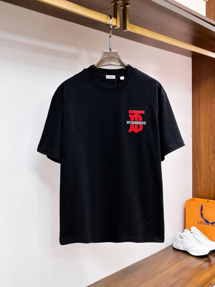 Burberry ~ Official counter synchronous update ~ The NEW high-style short-sleeved T-shirt 🔥🔥 Heavy launch thickened 300g high density/小玲 - Image 3