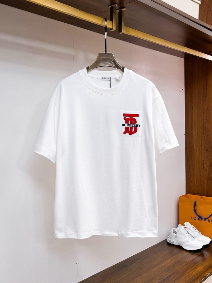Burberry ~ Official counter synchronous update ~ The NEW high-style short-sleeved T-shirt 🔥🔥 Heavy launch thickened 300g high density/小玲 - Image 4