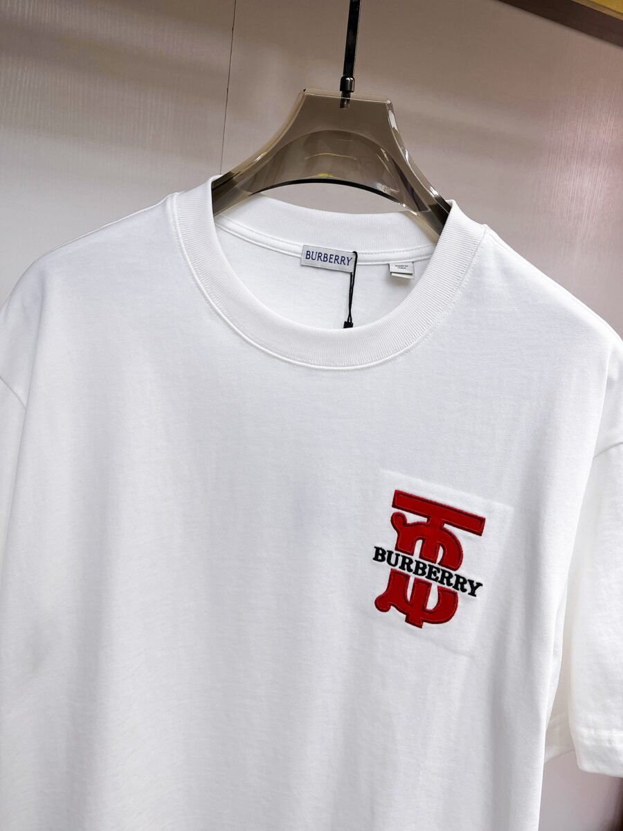 Burberry ~ Official counter synchronous update ~ The NEW high-style short-sleeved T-shirt 🔥🔥 Heavy launch thickened 300g high density/小玲 - Image 5
