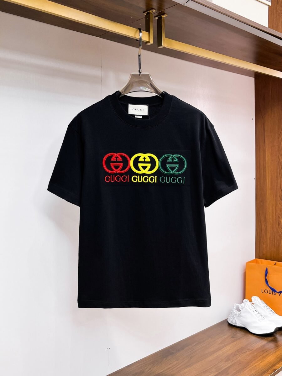 Gucci ~ Official counter synchronous update ~ The NEW high-style short-sleeved T-shirt 🔥🔥 Heavy launch thickened 300g high density/小玲 - Image 3