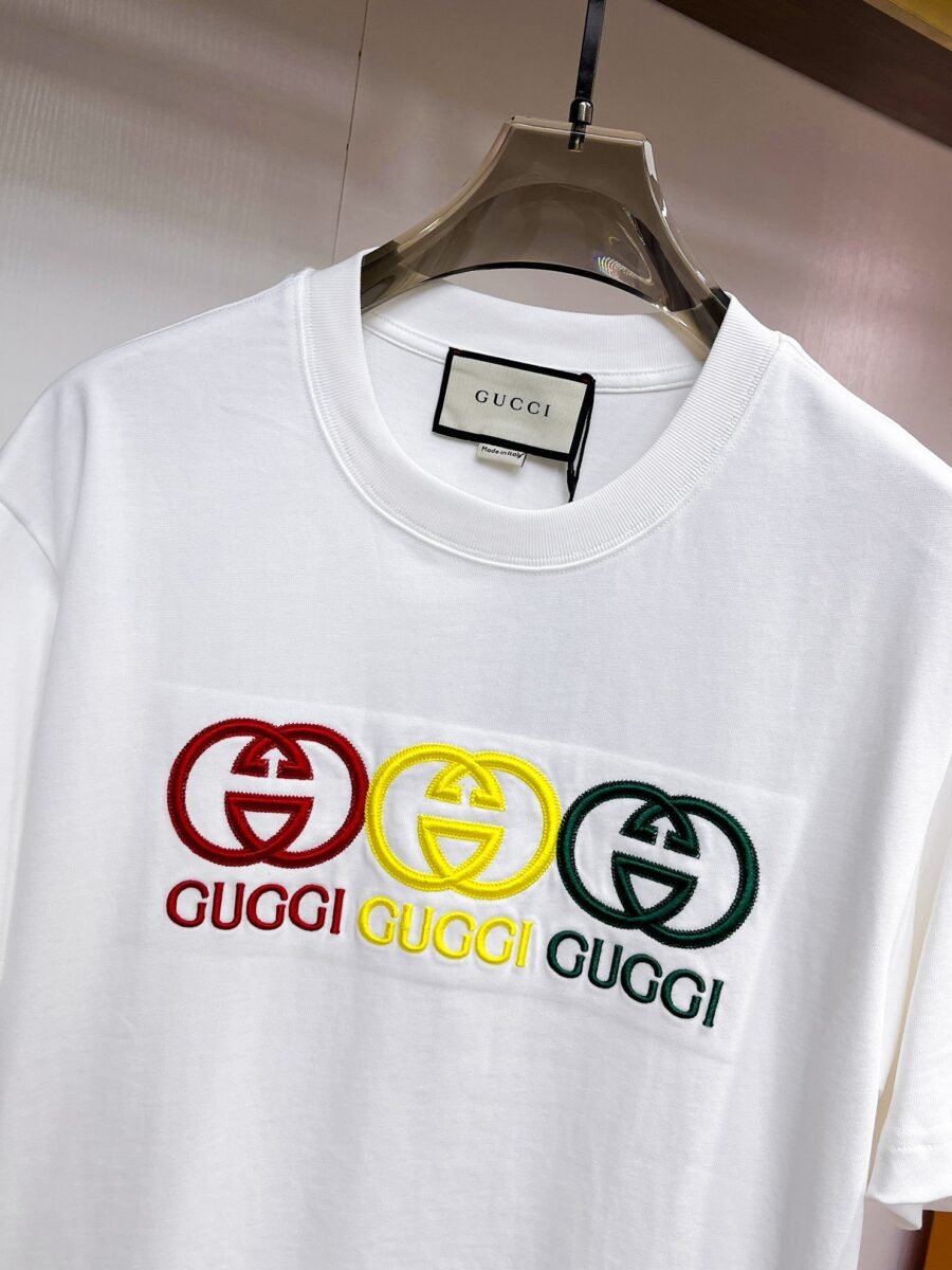 Gucci ~ Official counter synchronous update ~ The NEW high-style short-sleeved T-shirt 🔥🔥 Heavy launch thickened 300g high density/小玲 - Image 5