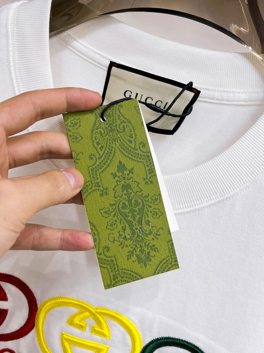 Gucci ~ Official counter synchronous update ~ The NEW high-style short-sleeved T-shirt 🔥🔥 Heavy launch thickened 300g high density/小玲 - Image 7
