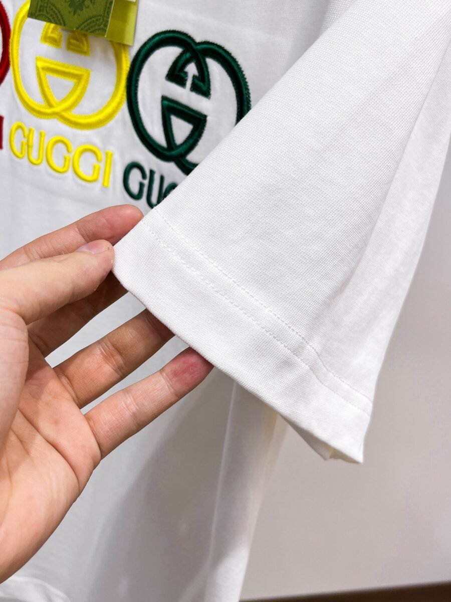 Gucci ~ Official counter synchronous update ~ The NEW high-style short-sleeved T-shirt 🔥🔥 Heavy launch thickened 300g high density/小玲 - Image 8