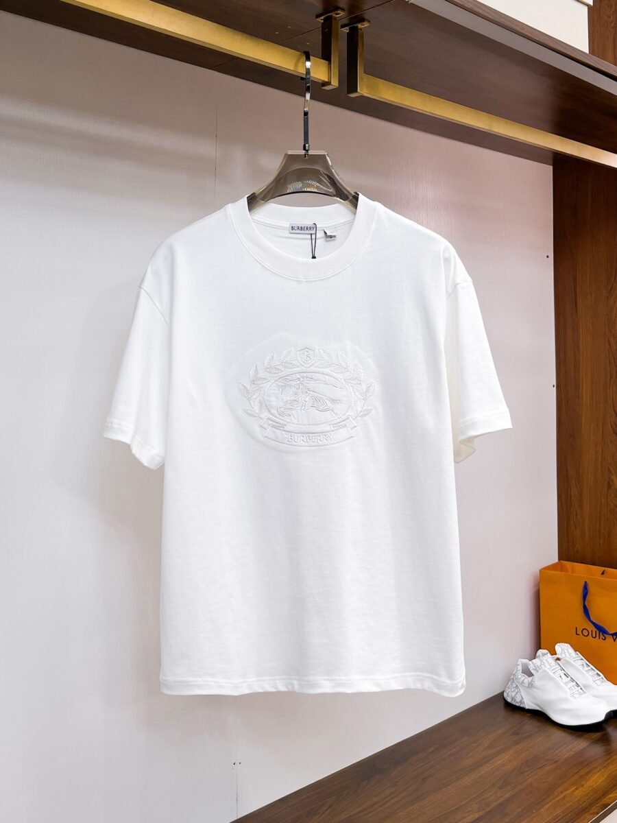 Burberry ~ Official counter synchronous update ~ The NEW high-style short-sleeved T-shirt 🔥🔥 Heavy launch thickened 300g high density/小玲 - Image 4