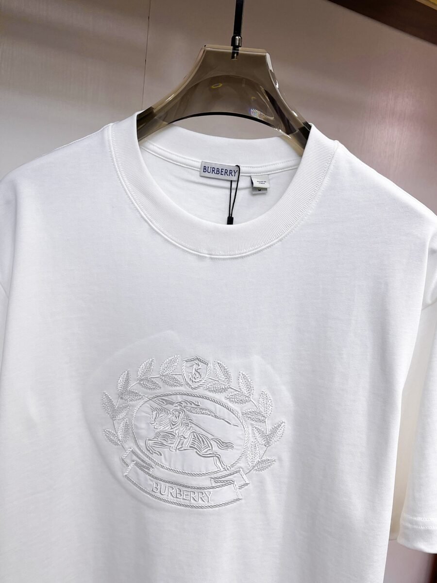 Burberry ~ Official counter synchronous update ~ The NEW high-style short-sleeved T-shirt 🔥🔥 Heavy launch thickened 300g high density/小玲 - Image 5
