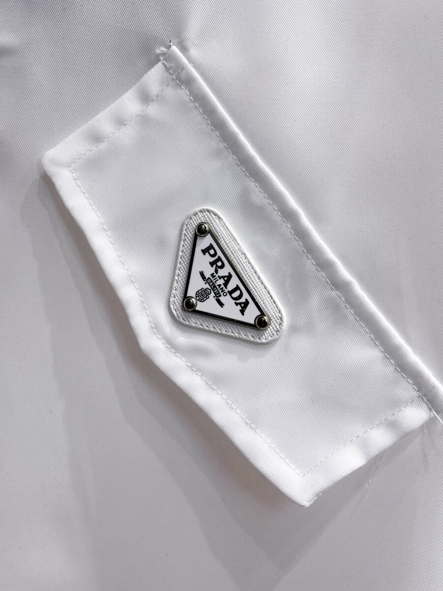 Prada ~ Official counter synchronous update ~ The NEW high-style short-sleeved T-shirt 🔥🔥 Heavy launch thickened 300g high density/小玲 - Image 6