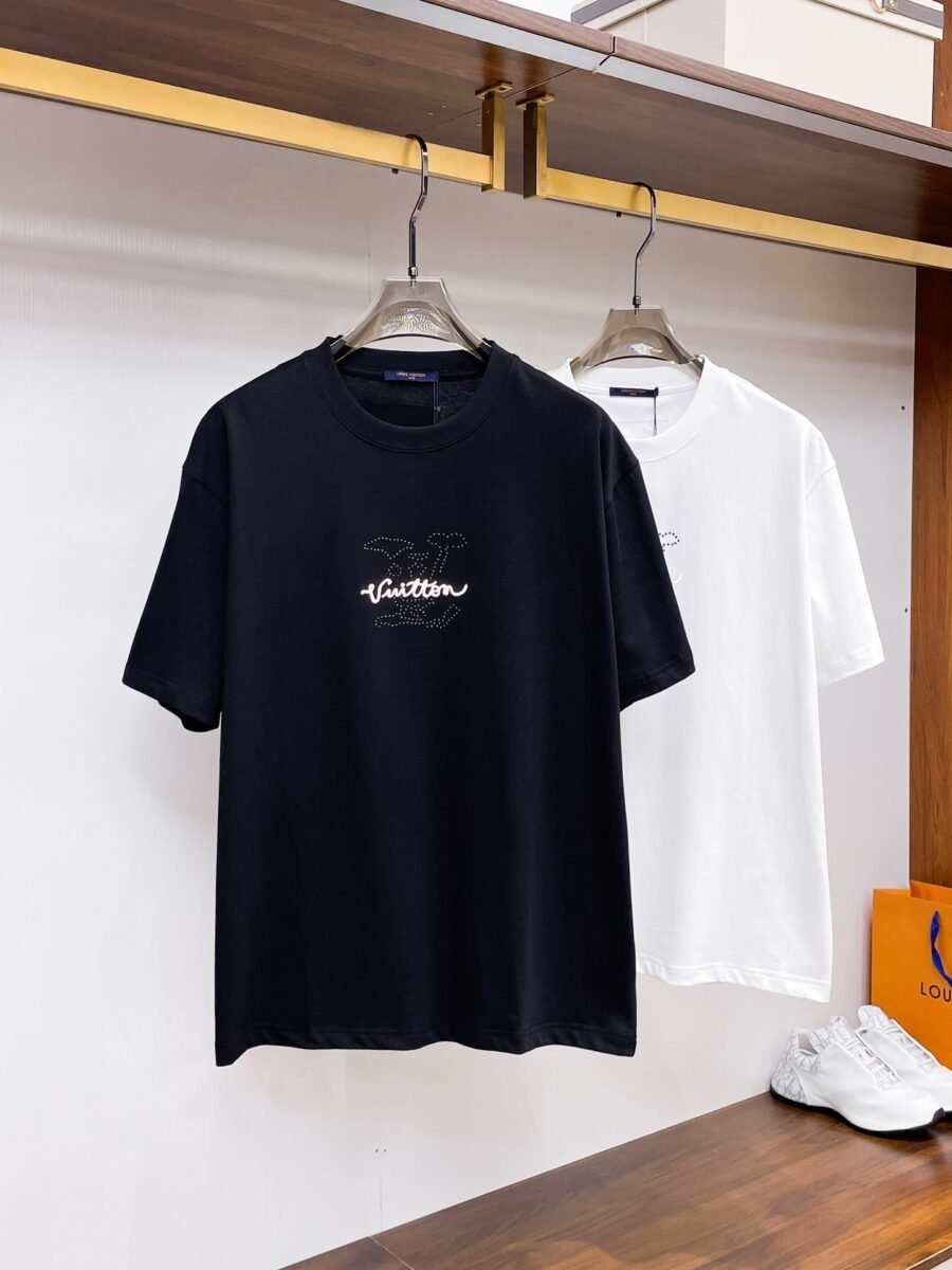 Louis Vuitton ~ Official counter synchronous update ~ The NEW high-style short-sleeved T-shirt 🔥🔥 Heavy launch thickened 280g high density/小玲