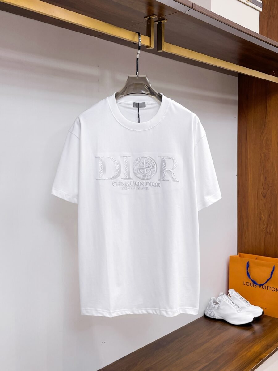 Dior ~ Official counter synchronous update ~ The NEW high-style short-sleeved T-shirt 🔥🔥 Heavy launch thickened 300g high density/小玲 - Image 4