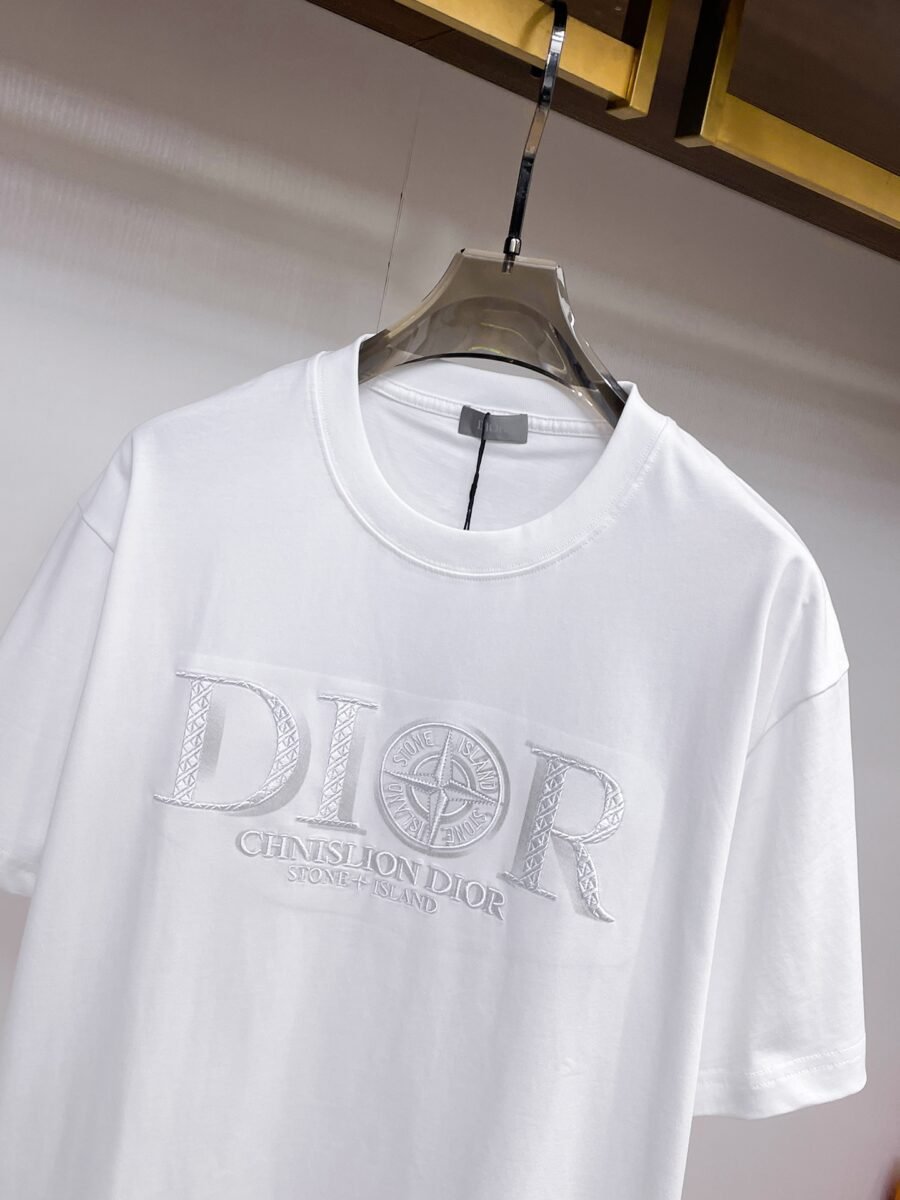 Dior ~ Official counter synchronous update ~ The NEW high-style short-sleeved T-shirt 🔥🔥 Heavy launch thickened 300g high density/小玲 - Image 5