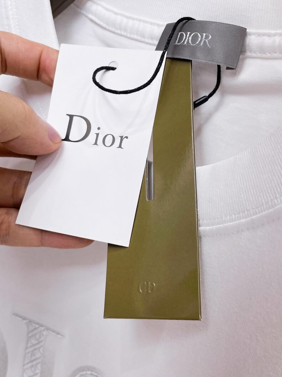 Dior ~ Official counter synchronous update ~ The NEW high-style short-sleeved T-shirt 🔥🔥 Heavy launch thickened 300g high density/小玲 - Image 8