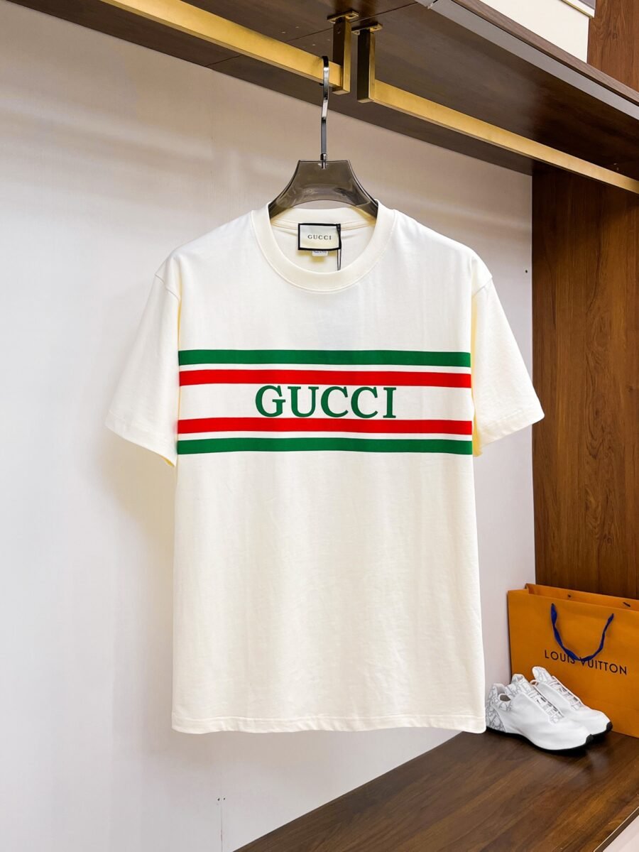 Gucci official counter update ~ new high quality short sleeve T-shirt 🔥🔥 heavy launch 300g high density - Image 5