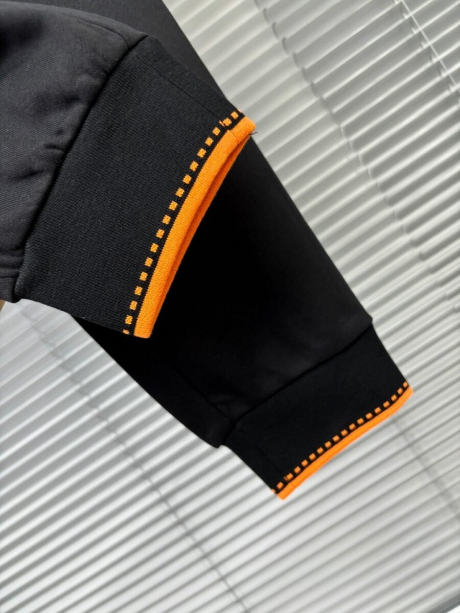 Hermes 2025SS Autumn/Winter New product! Men's classic embroidered logo Elements Athleisure Hooded Cardigan coat + drawstring sweatpants set!/带 - Image 10