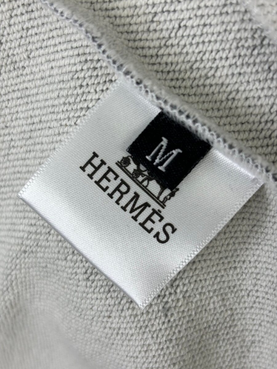 Hermes 2025SS Autumn/Winter New product! Men's classic embroidered logo Elements Athleisure Hooded Cardigan coat + drawstring sweatpants set!/带 - Image 16