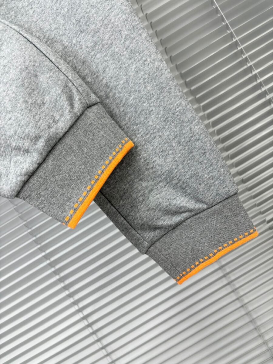 Hermes 2025SS Autumn/Winter New product! Men's classic embroidered logo Elements Athleisure Hooded Cardigan coat + drawstring sweatpants set!/带 - Image 19