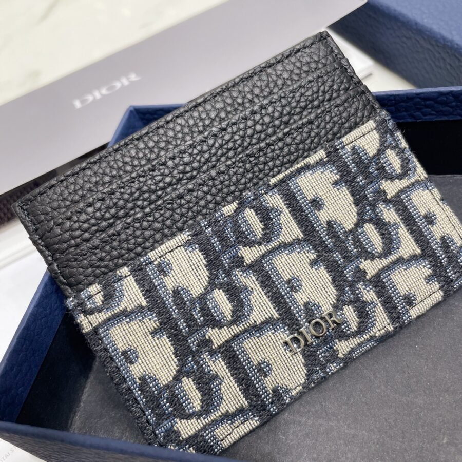 Dior calfskin canvas jacquard multi-function card holder - Image 3