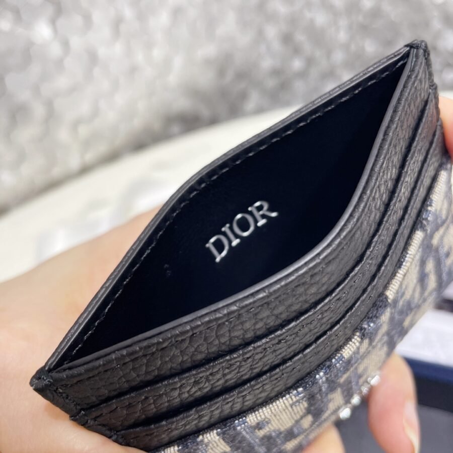 Dior calfskin canvas jacquard multi-function card holder - Image 7