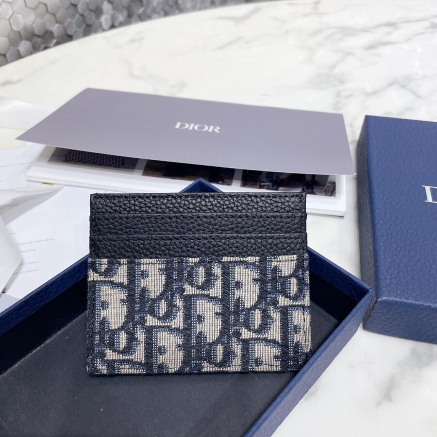Dior calfskin canvas jacquard multi-function card holder - Image 9